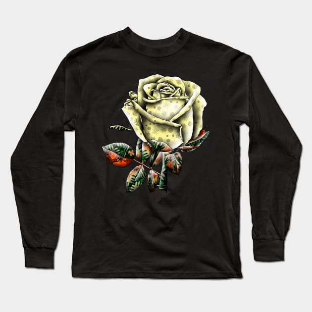 Yellow Rose Long Sleeve T-Shirt by Zodiart